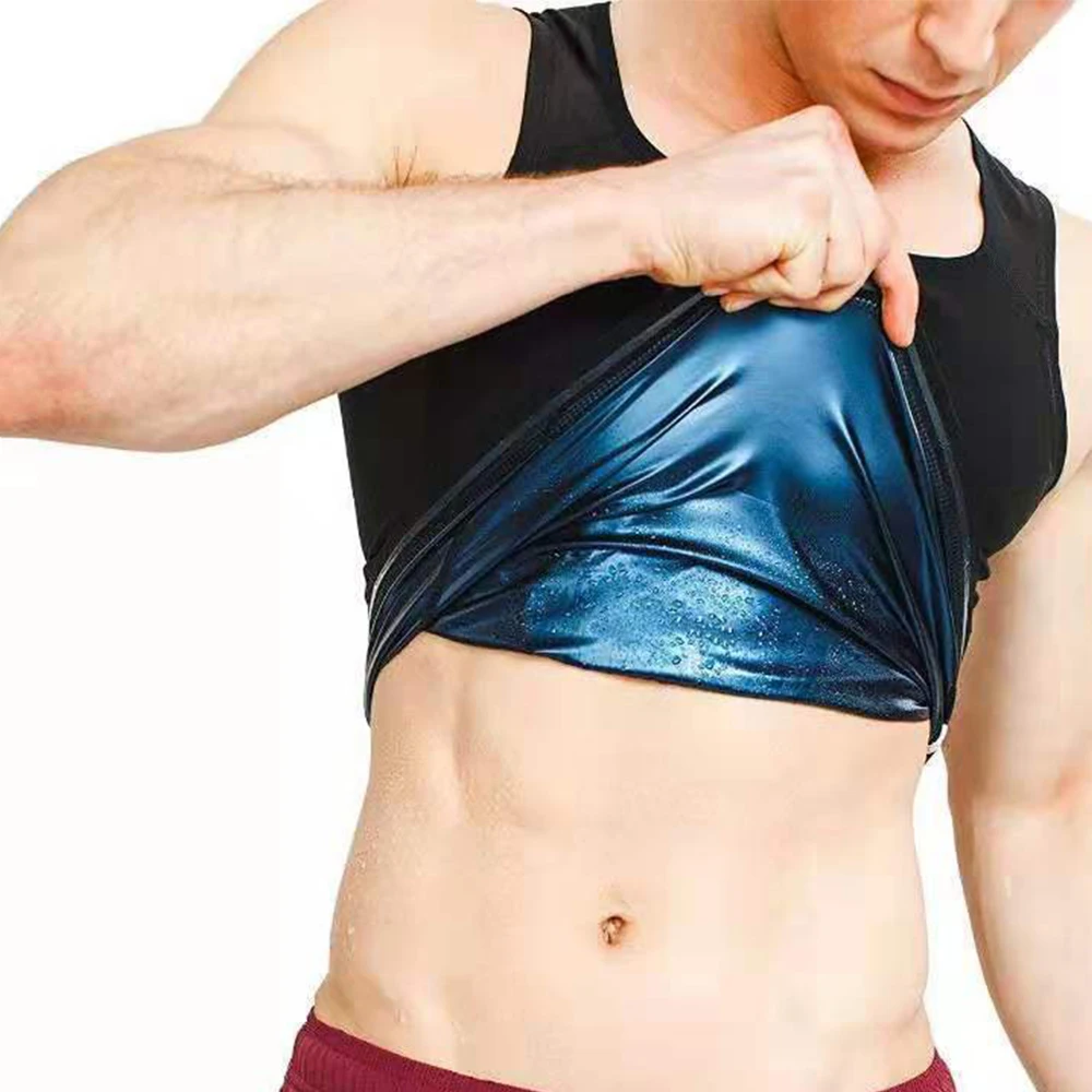 

TENNEIGHT Custom Waist Trainer Amazon Hot Fitness Workout Suit Sweat Body Sweat Shaper Shapewear Sauna Vest, Black