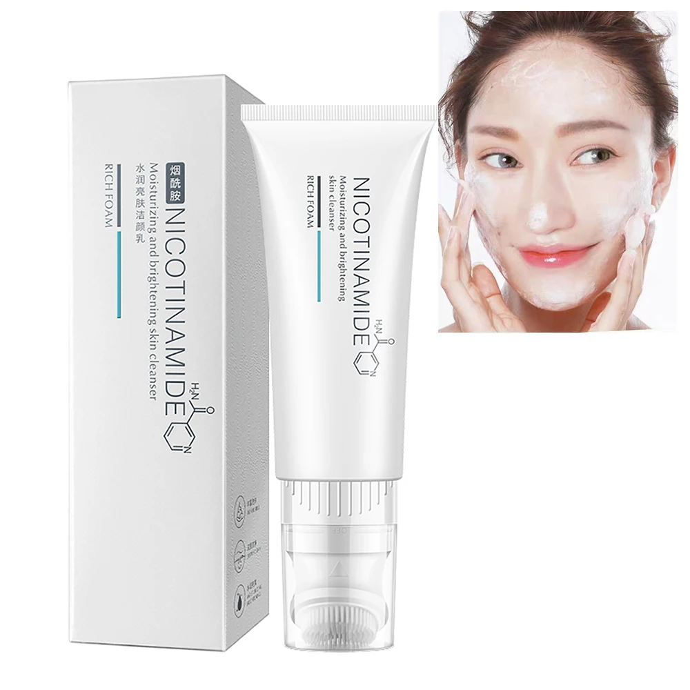 

Wholesale Bulk Private Label OEM Facial Whitening Exfoliating Foaming Skincare Deep Cleansing Washing Skin Face Gel Cleanser