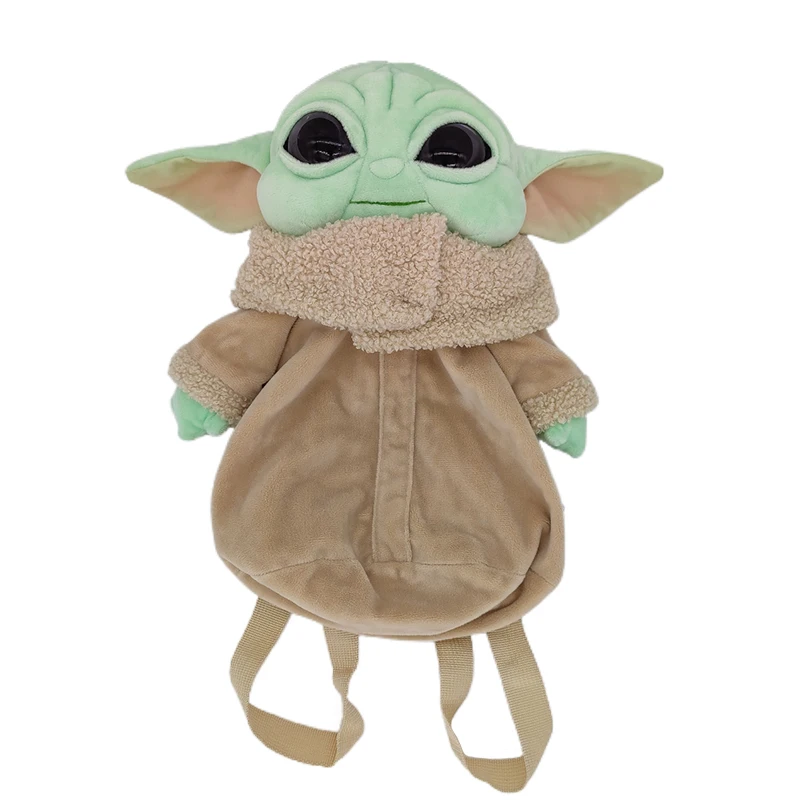 

Hot Sale Baby Yoda Plush Toy The Child Baby Kid Shcool Shoulder Bags Baby Yoda Backpack, Green