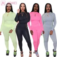 

S2120 hot sell side stripe solid slimming sports Fashion Outfits 2 Piece Set Women Clothing Pants