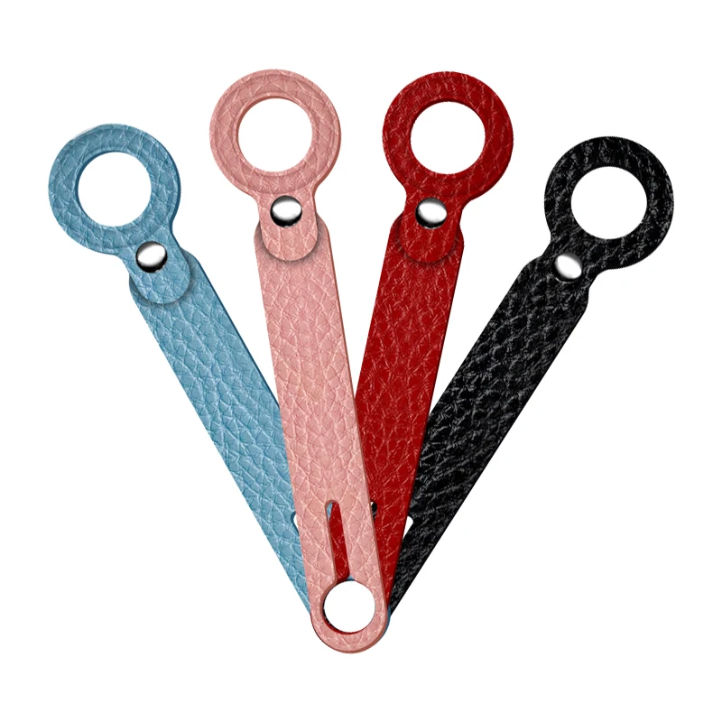 

Hot sale Leather Anti-lost Cover Scratch-proof Protective Cases for Apple AirTags Tracker Protected case, 4 colors