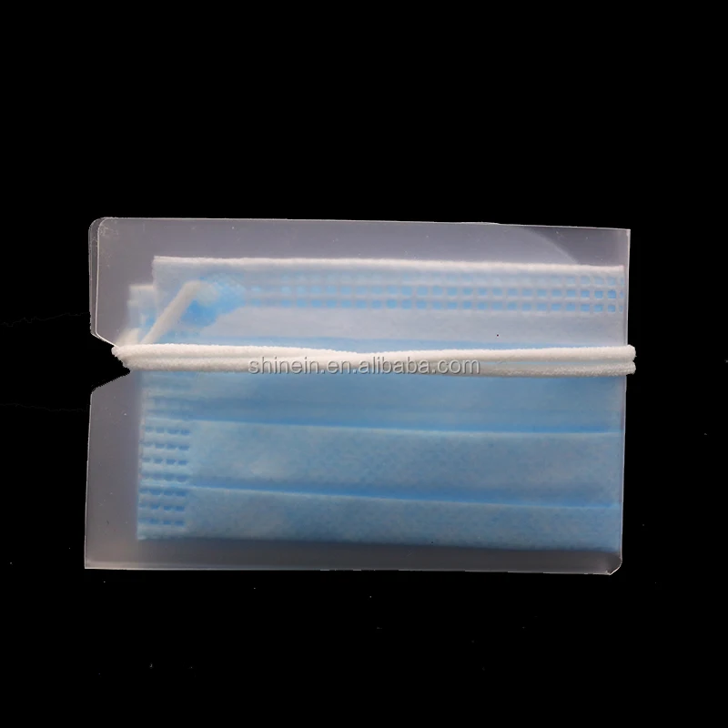 

Transparent Storage Box Disposable mouth-muffle Storage Case Portable Keeper Organizer Foldable Face Mask Storage Clip, As per picture