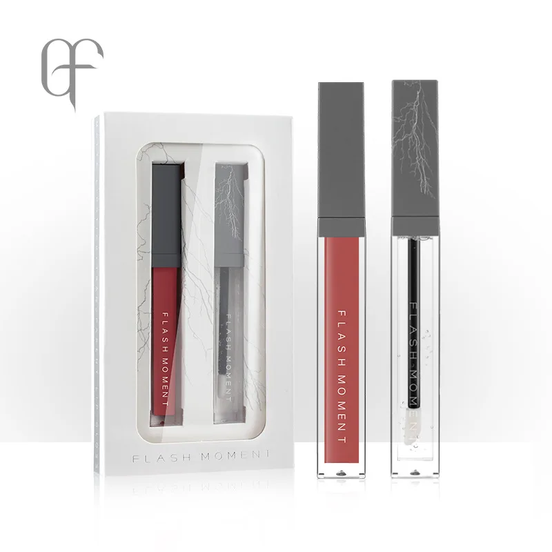 

FlashMoment Matte Lip Gloss Hydrating Moisturizing Glass Lip Glaze Set Lasting No Makeup Non-stick Cup Lipglaze