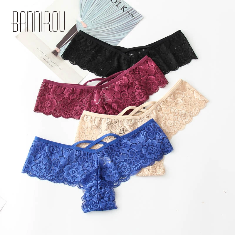 

Sexy Lace Thongs For Woman Low Rise Sexy Panties Lingerie Soft G-String Female Underwear, Black,blue,white,nude.wine