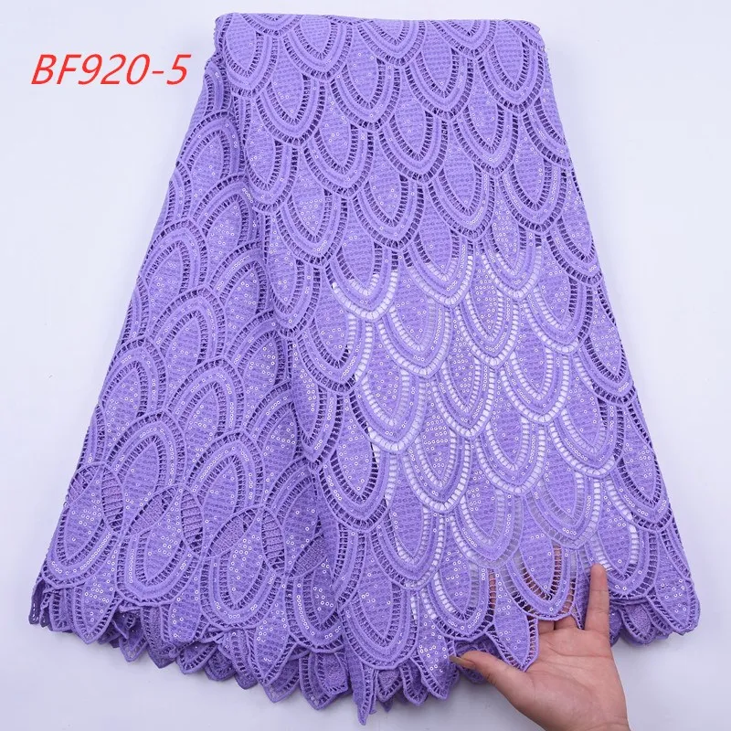 

2058 Purple Color Lace Fabric African Lace Fabrics For Garment Cotton Guipure Lace Fabric