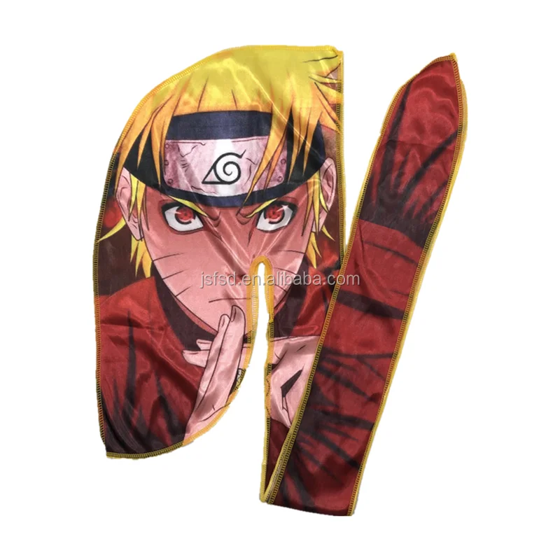 
Custom silk satin velvet designer silky polyester logo turban wave cap durag 