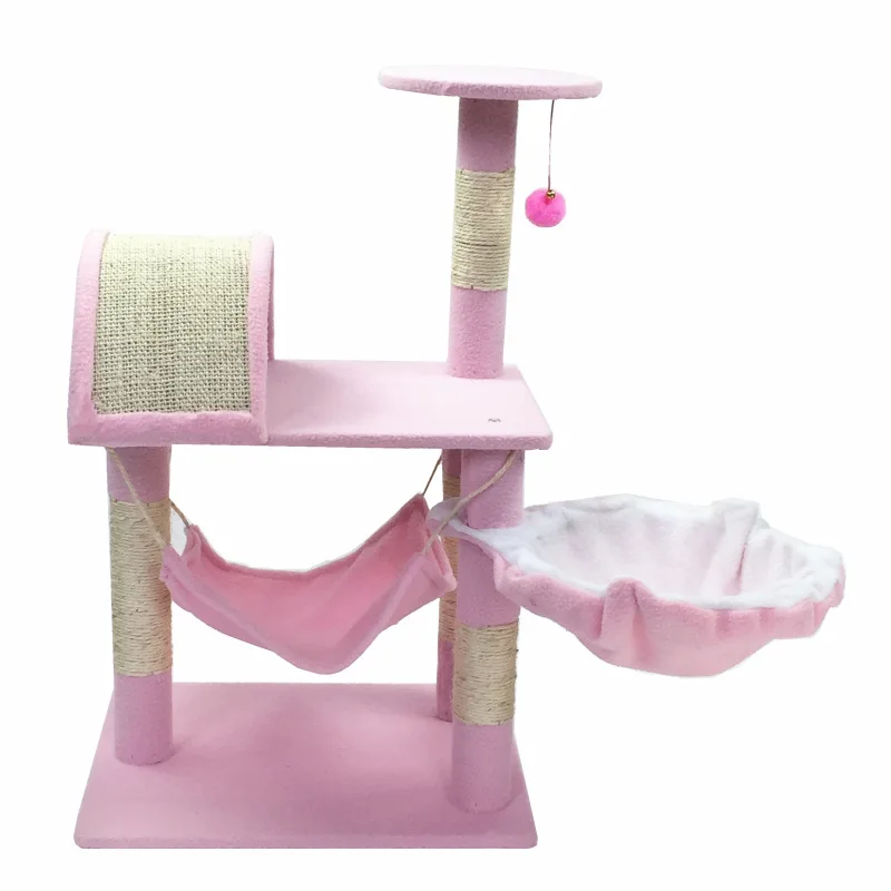 

Short Plush High Quality Middle Size Dark Grey Cat Trees Cat Condo, Picture