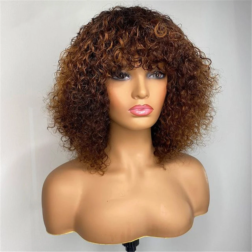 

Women's black small curly short curly hair wig long hair wig short curly hair