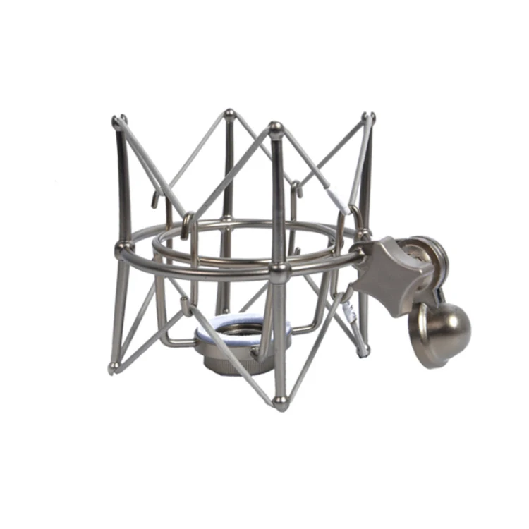 

Factory wholesale condenser metal shock mount for microphone, Silver/black