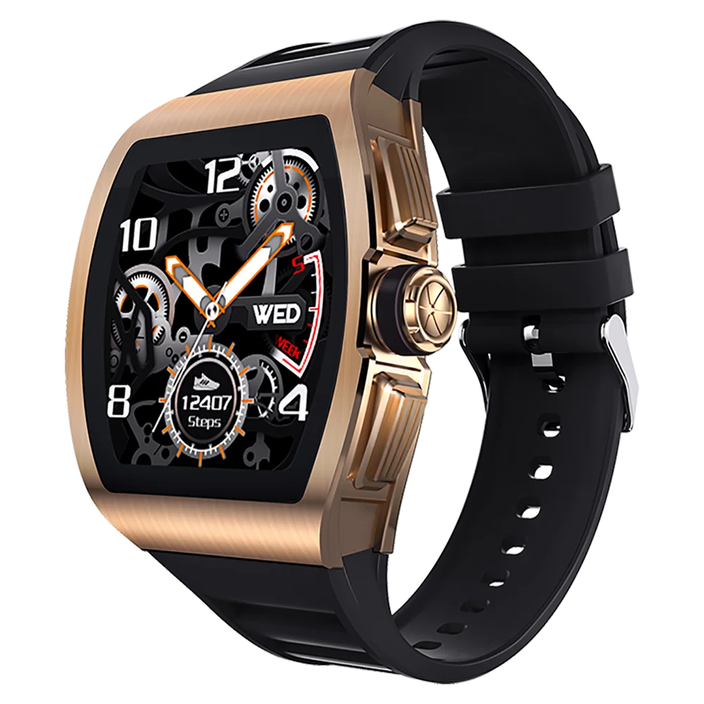 

Hot Sell Rose Golden Concept Stainless Steel Cover Watch Case GPS Calorie Count IP68 Waterproof Smart Watch
