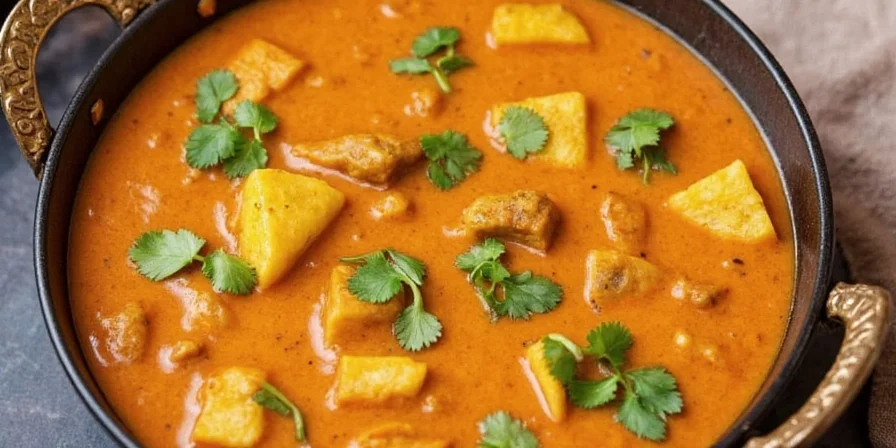 Chicken Korma with saffron rice