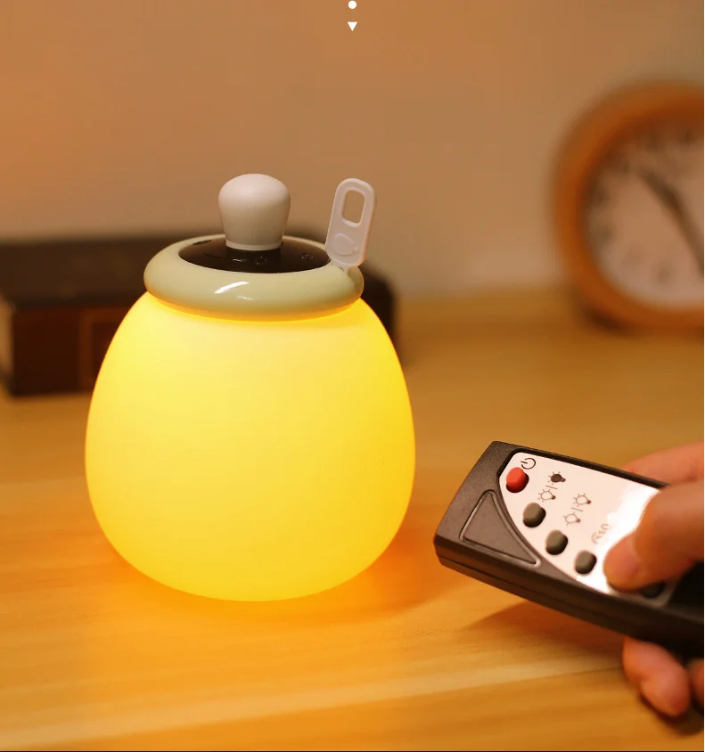 Creative Feeding Bottle Silicone Timing USB Charge Remote Control Sleeping Light LED Baby Night Lamp