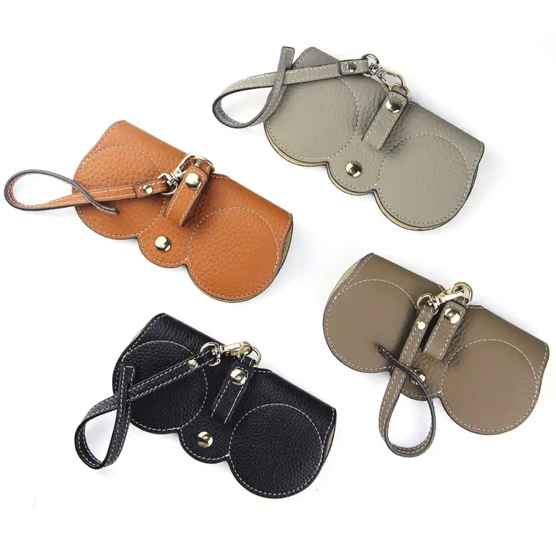 

Leather Glasses Case Sunglasses Pouch Wholesale Personalized Portable sunglass Carrying Case, As pics show