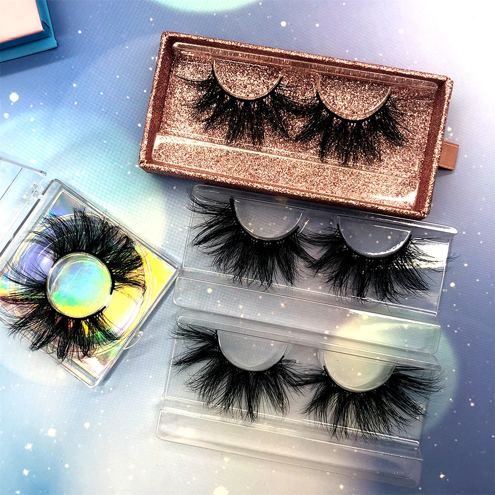 

100% Real Mink Lashes3D Wholesale Vendor 3D Mink Eyelashes 25Mm Mink Eyelash Vendor With Custom Lash Boxes