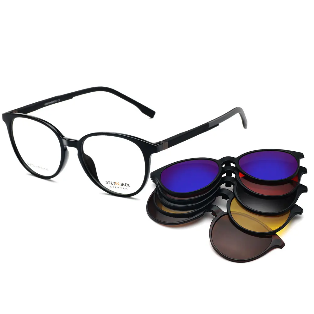 

Men Women TR90 Magnetic clip on polarized Sunglasses Round frames eyewear sunglasses eyeglasses frames