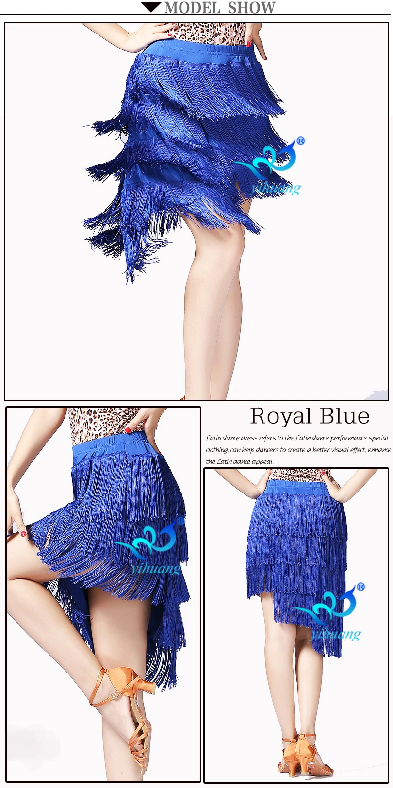 Cheap Price Hot Girls Tassels Salsa Dance Skirt Dancing Costume For