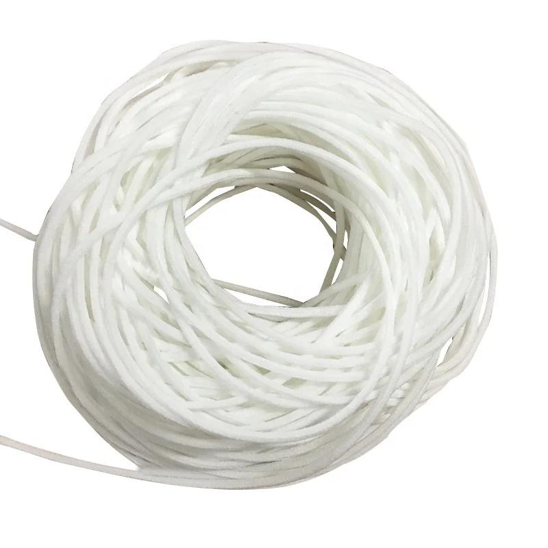 

Ready to Ship Great Quantity Stock Non Woven Adjustable 2-3mm Elastic Earloop, White