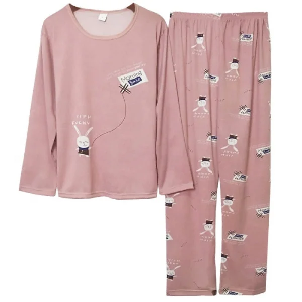 

wholesalepajamas sets pajamas plus size women's sleepwear pajamas set long sleeve printed pajamas