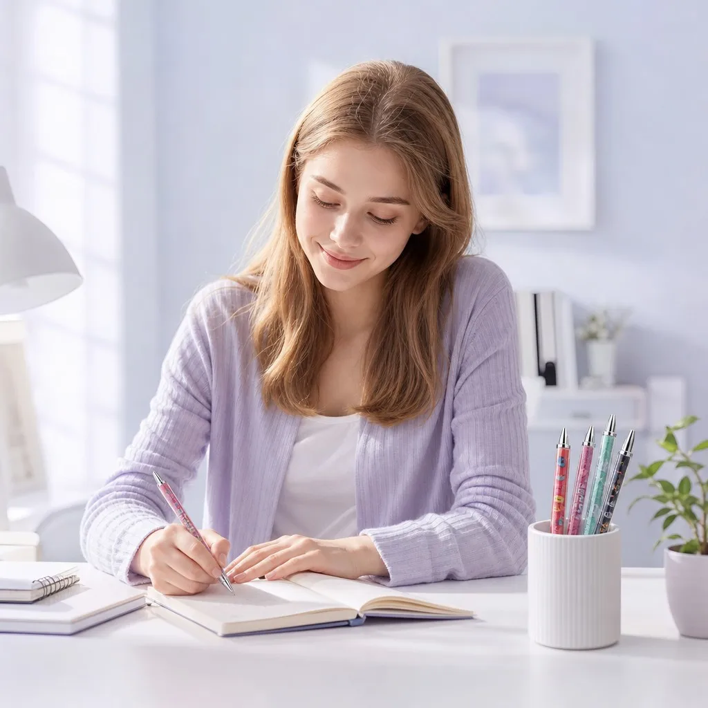 Student Desk and Creative Workspace Scene