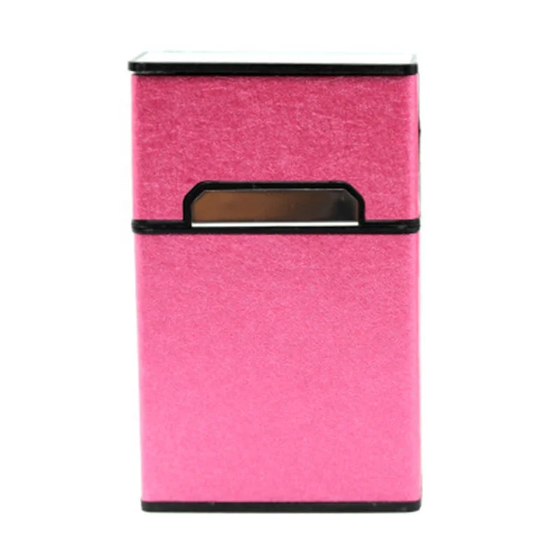 

20pcs Thin Fashion Creative Personality PU Leather Cigarette Case, Rose/pink/white