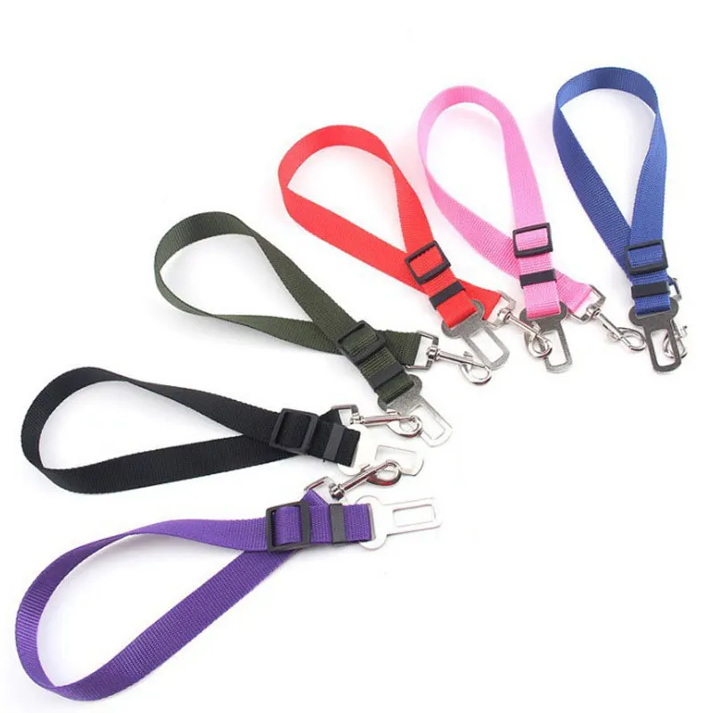 

Adjustable Dog Nylon Car Seat Belt Cat Safety Leads Harness Vehicle Pet Dog Seat Car Seatbelt Harness Belt, Black