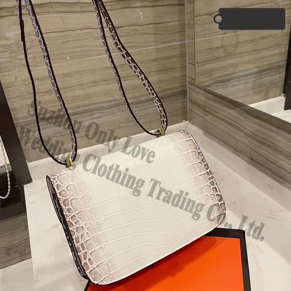 

Wholesale Small Size Mini Real Leather Square One Shoulder Handbags Young Lady Fashion gradient alligator Hand bag Women