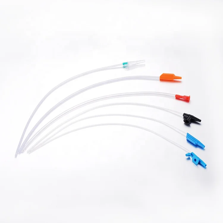 
Greatcare medical disposable supplies PVC sterile tubing suction catheters with X-RAY different connectors 