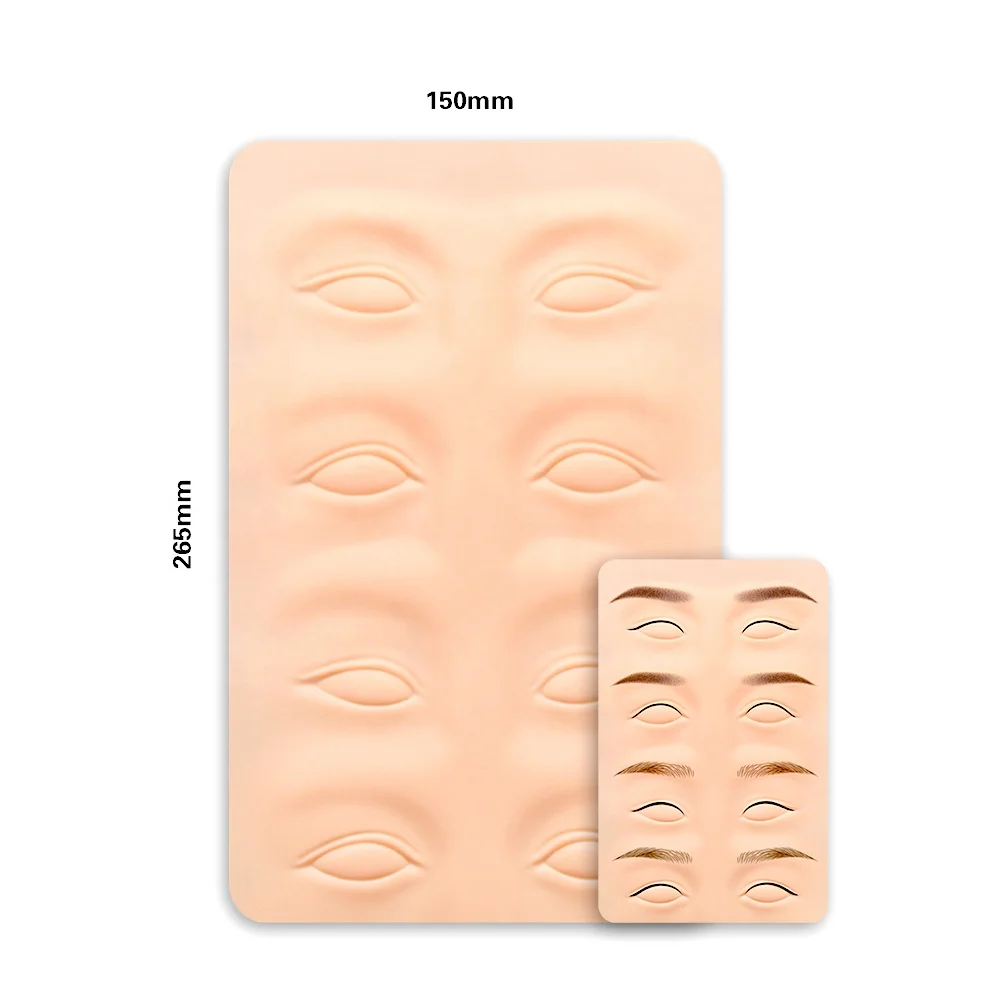 

KZBOY Permanent Makeup Eyebrow Microblading Tools 3D Brow Eyeliner Silicone Latex Practice Skin Training Pads for Beginner, Skin color