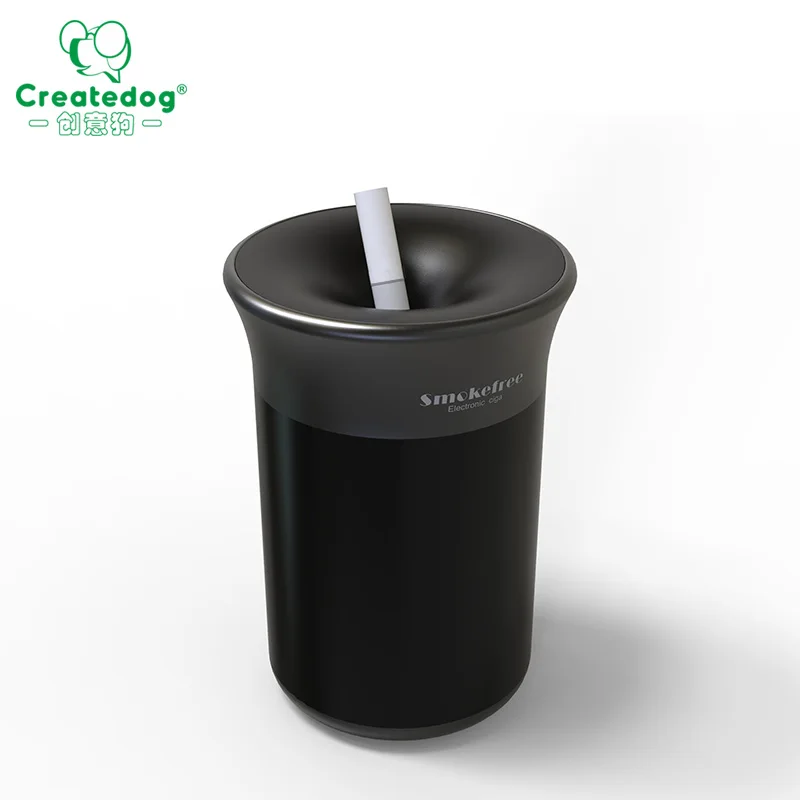 

black car ashtray e-cigarette cup ashtrays for use with IQOS, Black and silver