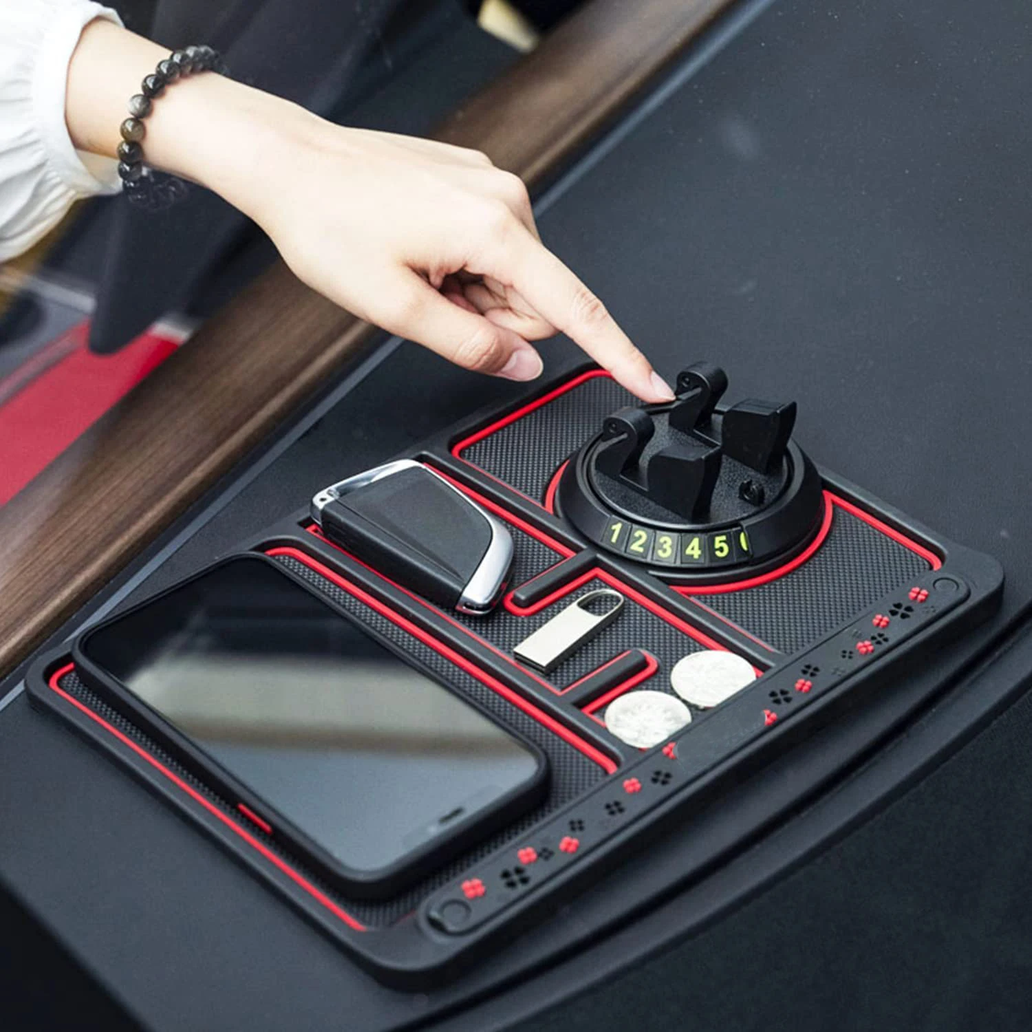 

Car Interior Accessories Multifunction Anti-Slip Dashboard Car Sticky Pad Grip Mat Phone Holder