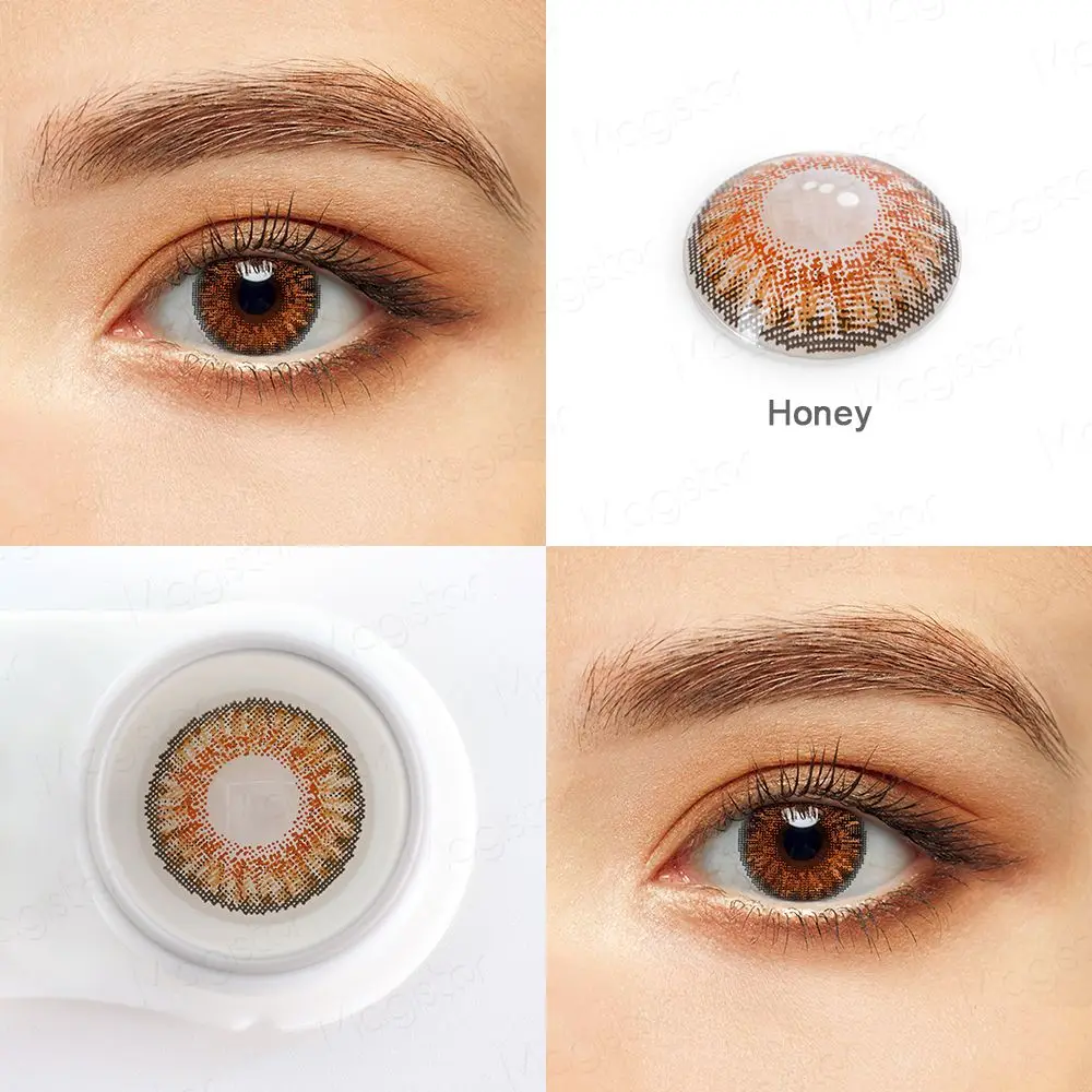 Magister Lenses Colored Eye Natural Color Blue 3 Tone Plano Contact Lenses Non Prescription 1596