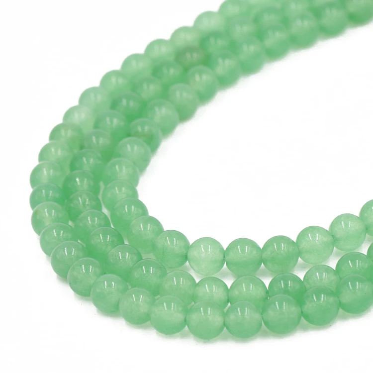 

8mm Natural green aventurine gemstone loose jade beads wholesale for handmade jewelry