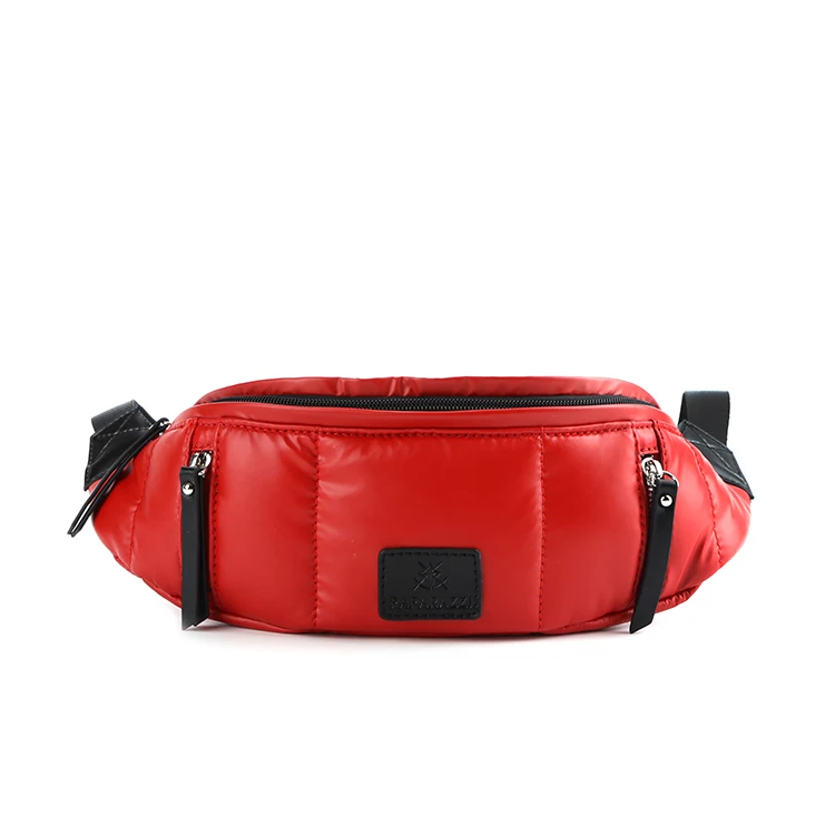 

#10690 2020 Tariff Free Myanmar factory made latest fashion custom lady designer tactical faux leather waist bag women, Red color , various color available