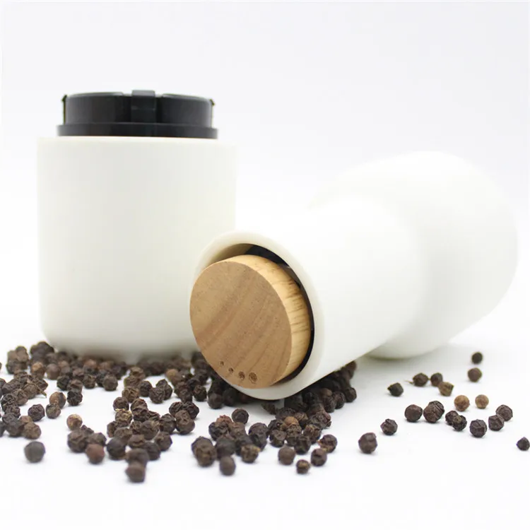 

High Quality INS Baking Supplies New Wood High Manual Salt And Pepper Grinder, As picture