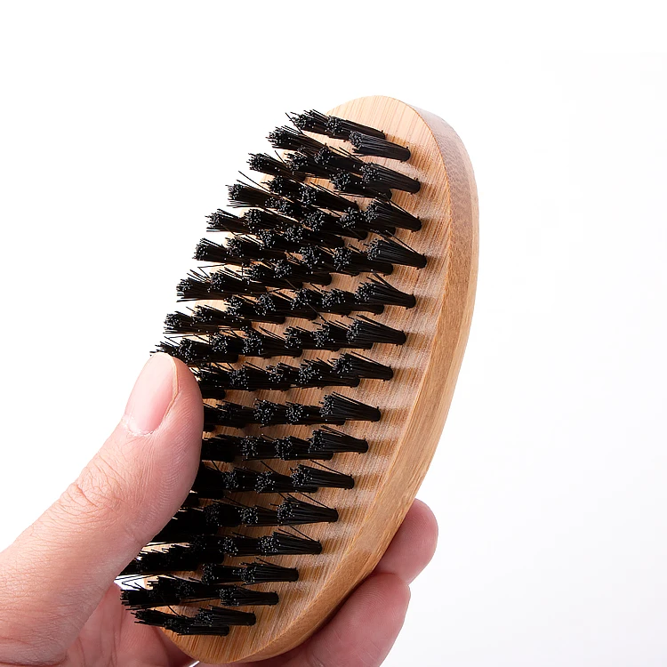 

2021 vegan style beard combs Shaving Massage Handmade Mustache Brush Men Beard Brush