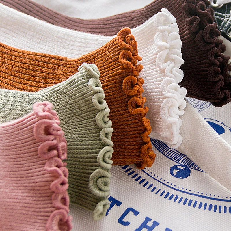 

Bonypony Women Girls Vintage Princess Lovely Cute Sweet Frilly Short Cotton Socks Retro Ruffle Ankle Socks, Custom color