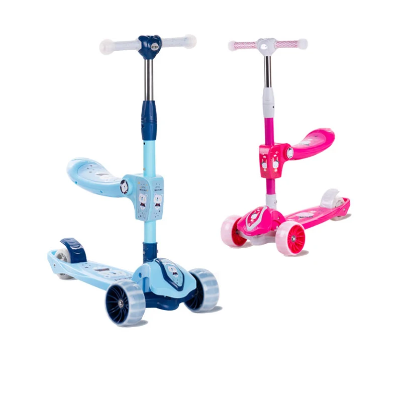 

Toddler Foldable Kids Scooter, Children Adjustable Height Baby Scooter/