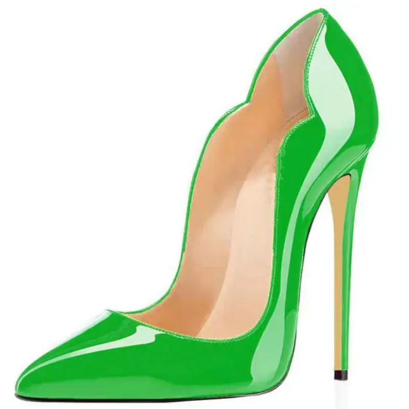 

2020 Sexy Stiletto High Heel Patent Leather Women Pumps Pointed Toe Heels Colorful Women Pumps Shoes