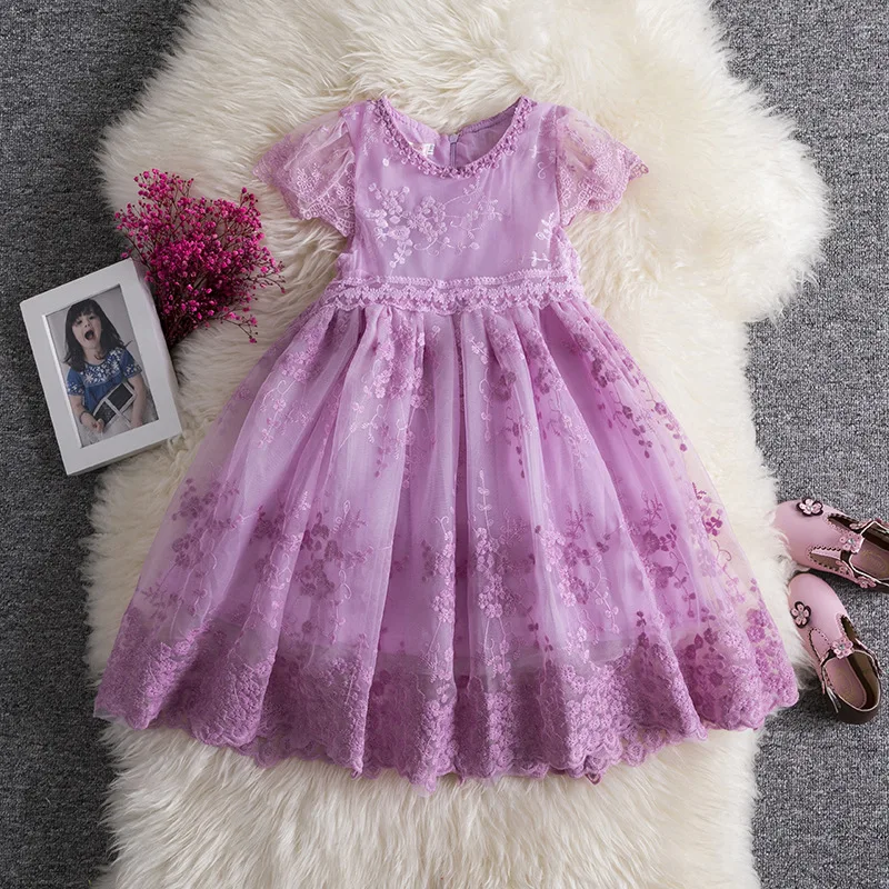 

Kids clothing boutique 2021 newest summer party 2-12 years children Clothes baby Girls Dresses