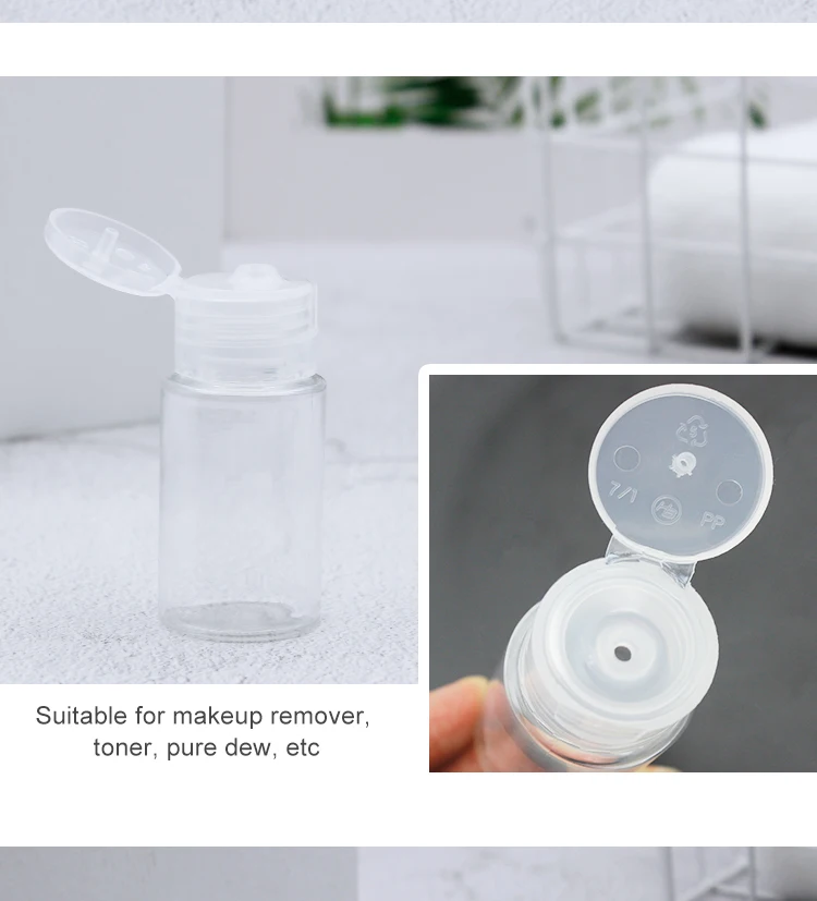 Travel Set Portable Transparent 60ml 35ml PET Plastic Bottle