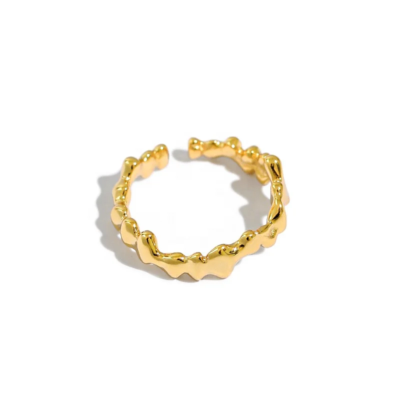 

NewSR259 irregular wave shape rings s925 high quality ring