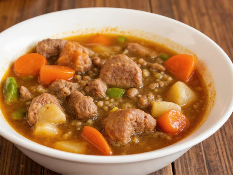 minced meat soup recipe