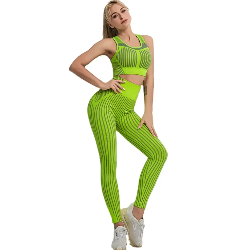 

wholesale apparel fitness clothing sports bra women set two piece active wear high waist yoga pants tracksuit, Sku shows