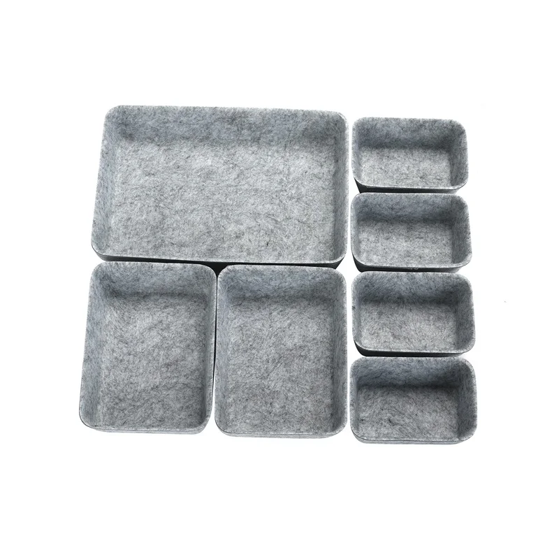 

Customized integrated environmentally friendly felt storage box 7 sets of felt storage boxes for home fashion sundries