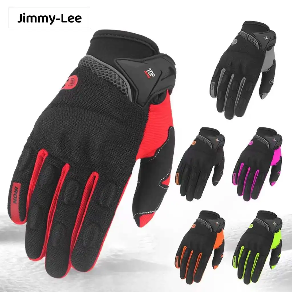 

IRONRIDE Full Finger Motorcycle Gloves Screen Touch Motorbike Motocross Bike Outdoor Summer Motocross Glove, As pictures