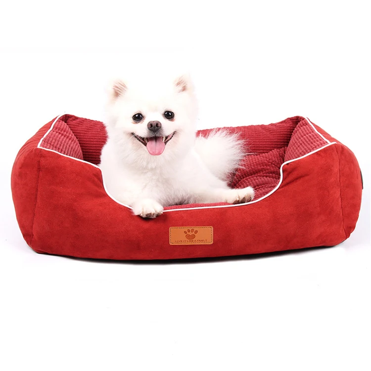 

New autumn winter pet comfort litter pad mat universal dog cat litter pad removable Washable double-sided square dog soft bed, Red, blue, brown