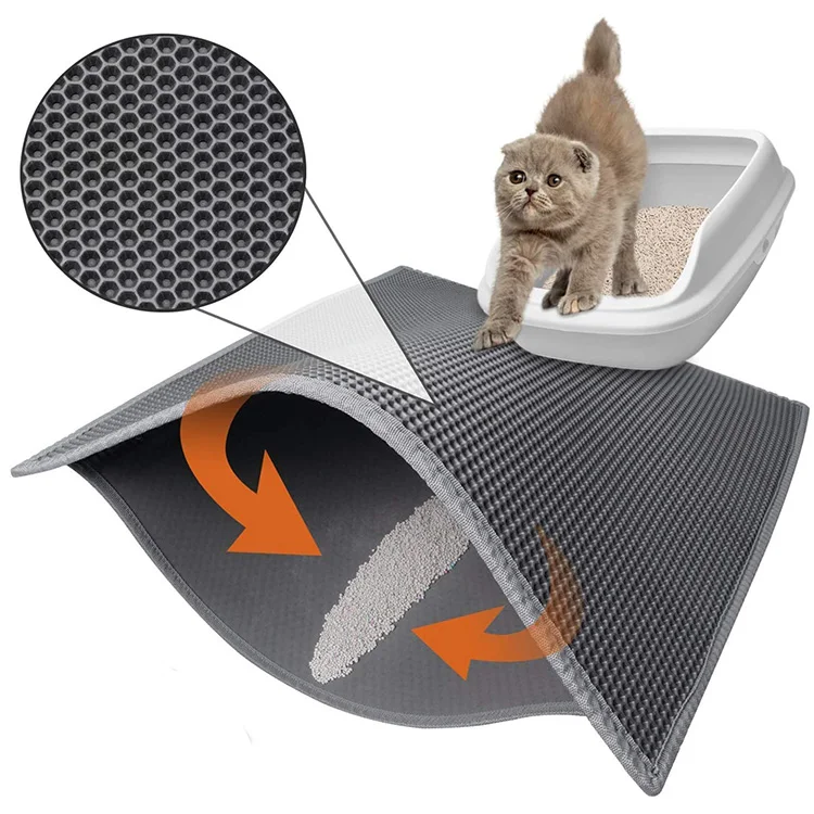 

RTS Hot Sale Easy Clean Waterproof Pet Cat Litter Mat Cat Kitty Litter Pad