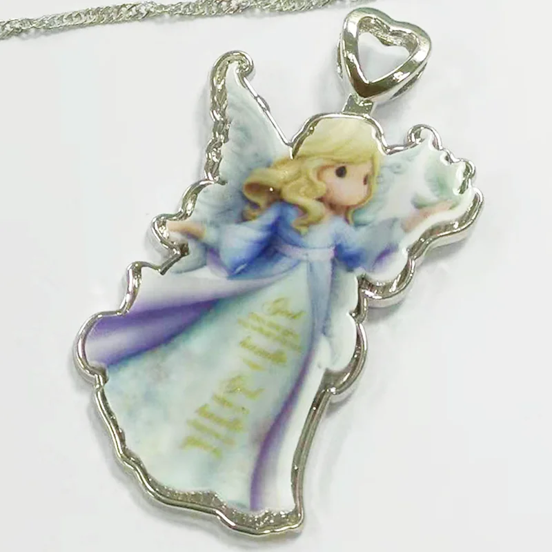 

Valentine's day gift pigeon animal angel blessing girl hundred matching necklace