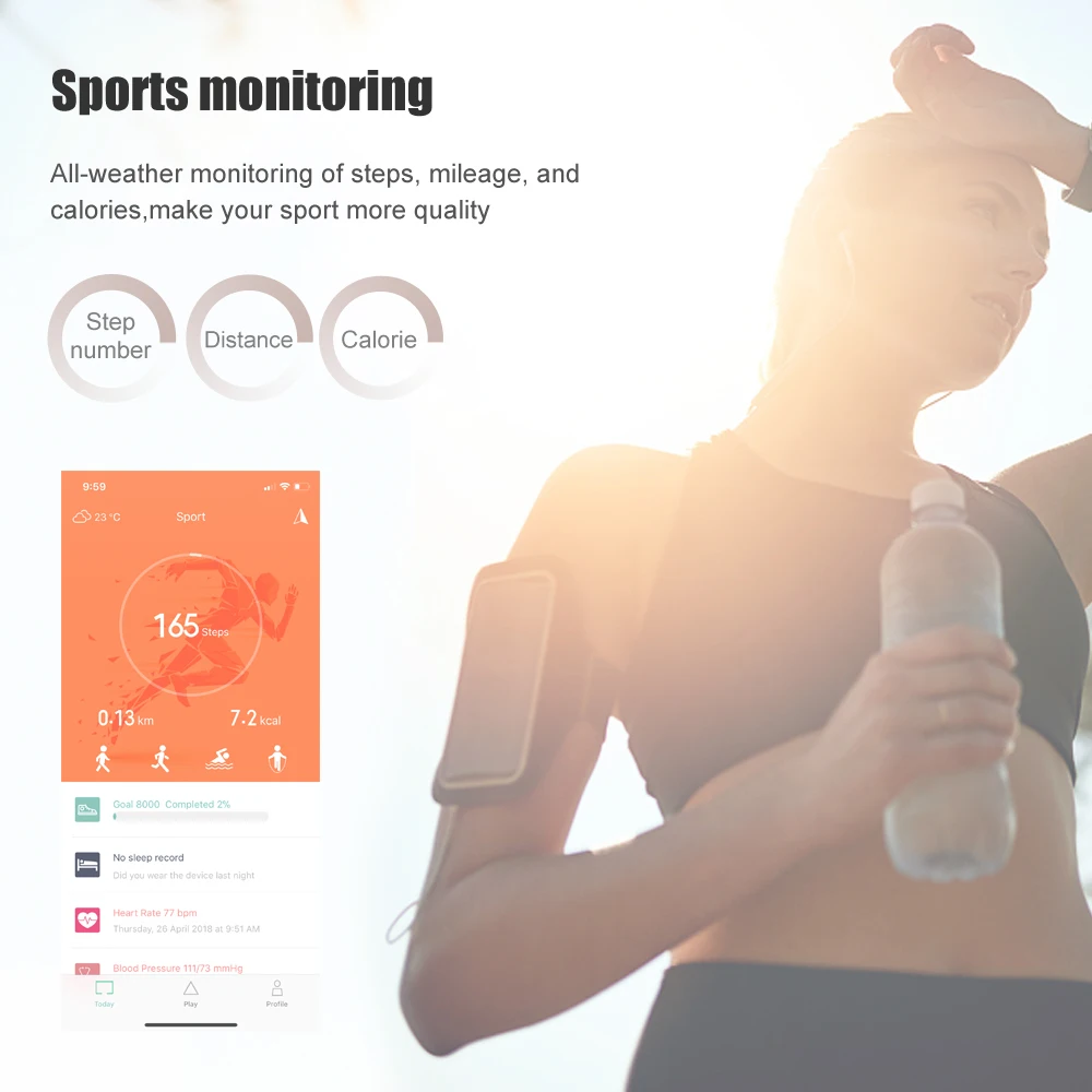 XINGDOZ V66s Sports Fitness Tracker Watch Smartphone Built-in GPS Smart Bracelet Outdoor