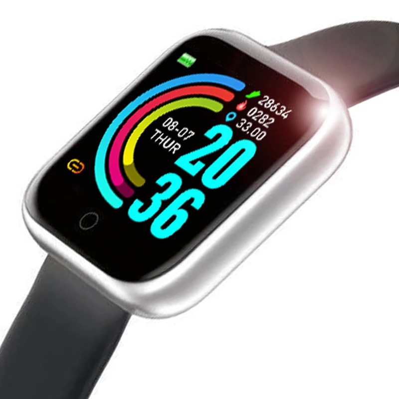 

2020 Smartwatch Y68 D20 Android Reloj Inteligente Wrist Band Heart Rate x6 x7 t500 t55 w26 w34 T 500 d13 Waterproof Smart Watch